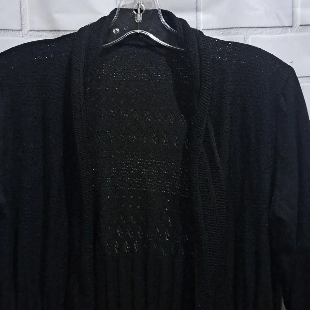 Classy Black Women's Cardigan Sweater - Picture 2 of 6